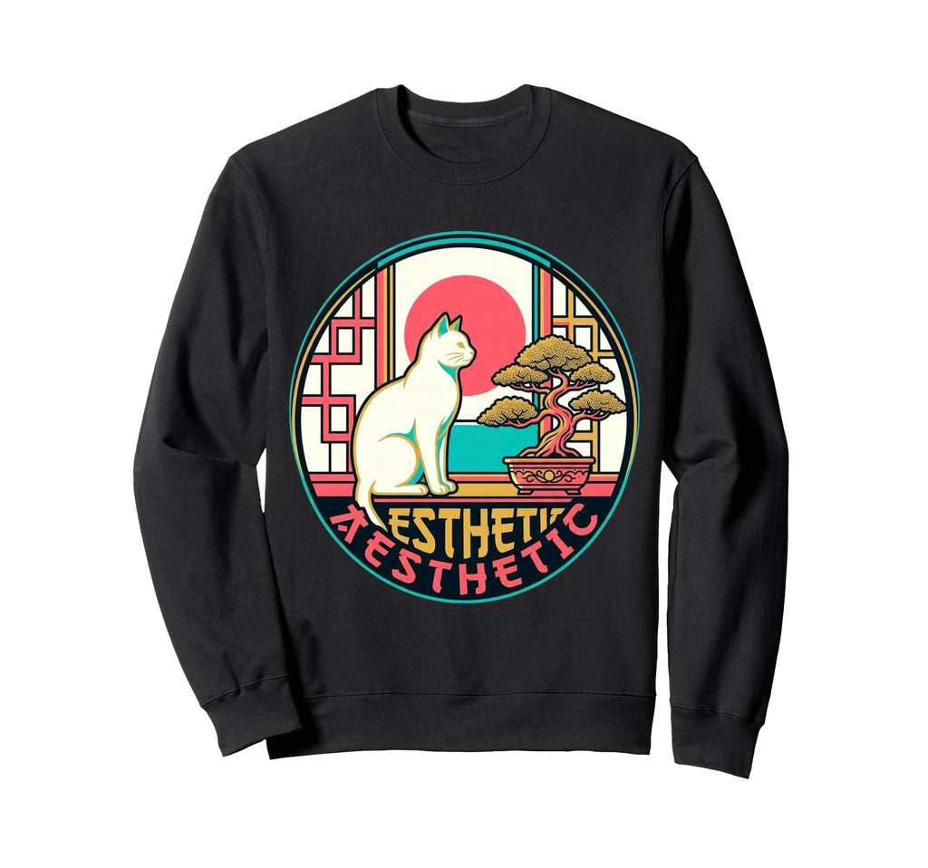 Aesthetic Lofi Cat Window Ukiyo E Sweatshirt - Novelty Apparel Men Women - T-Shirt, Sweatshirt, Hoodie