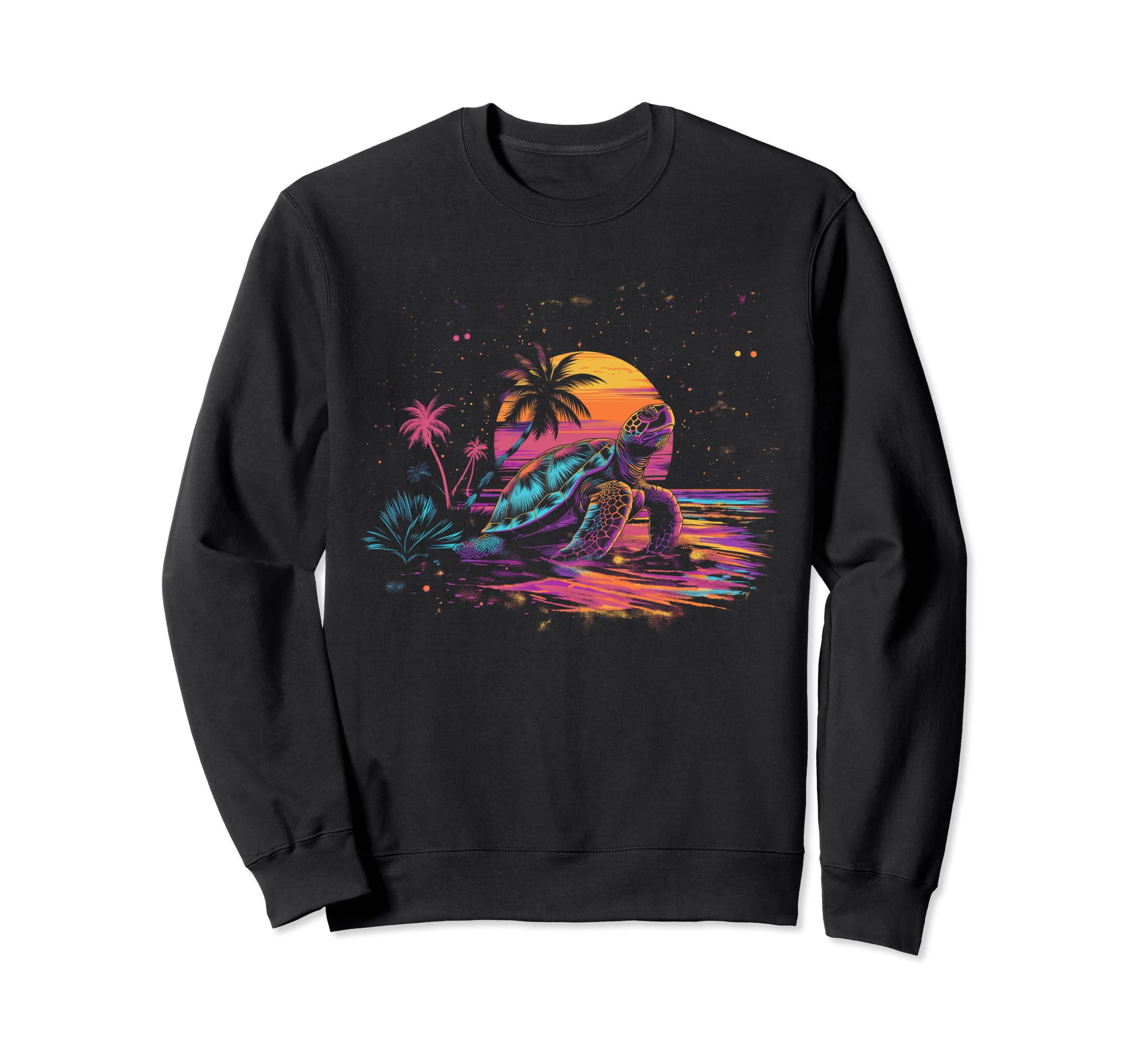 Turtle Vaporwave Aesthetic Sweatshirt - Unique Graphic for Adults - T-Shirt, Sweatshirt, Hoodie