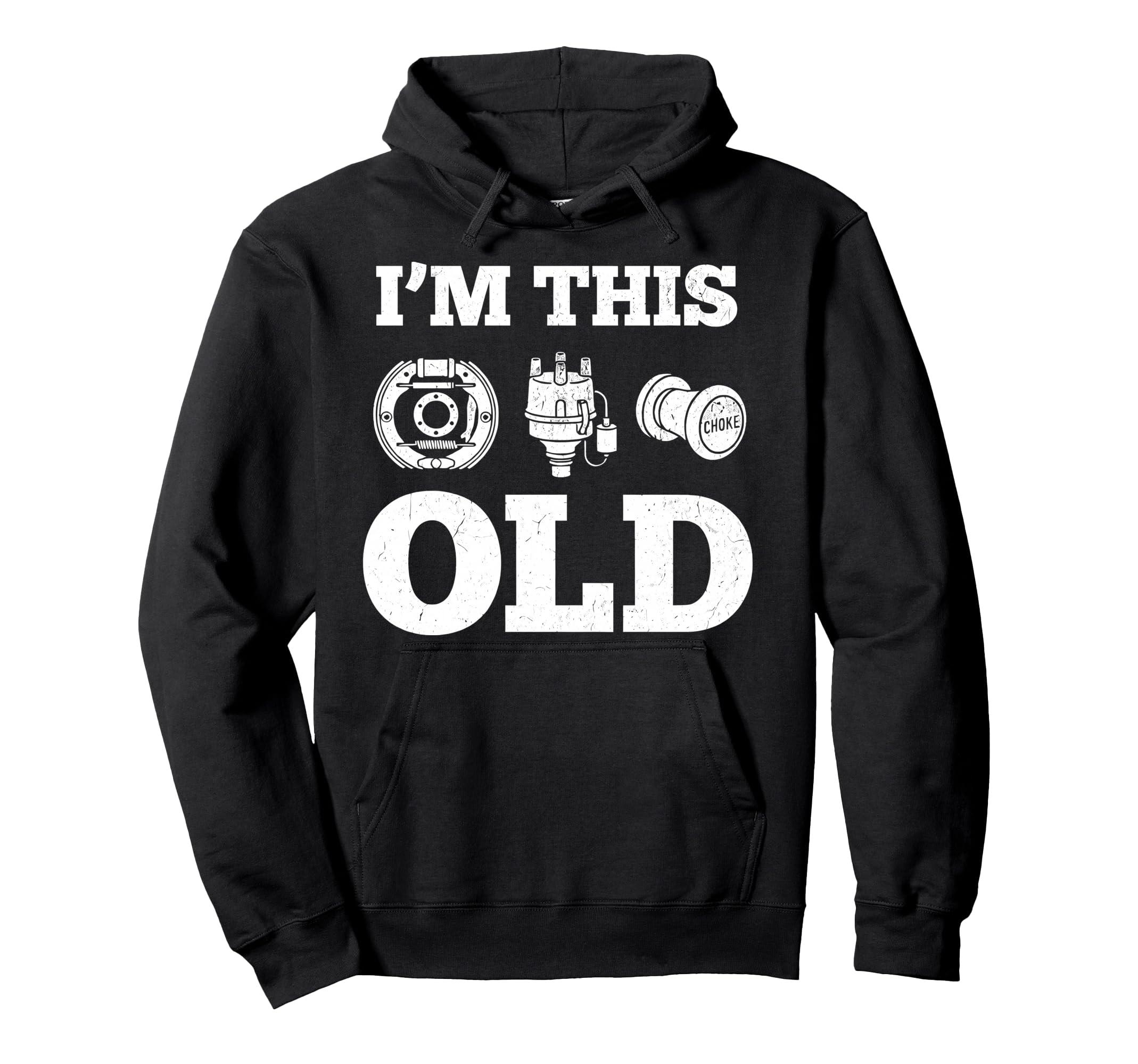 Im This Old Funny Car Parts Mechanic Hoodie - Aesthetic Graphic for Adults - T-Shirt, Sweatshirt, Hoodie