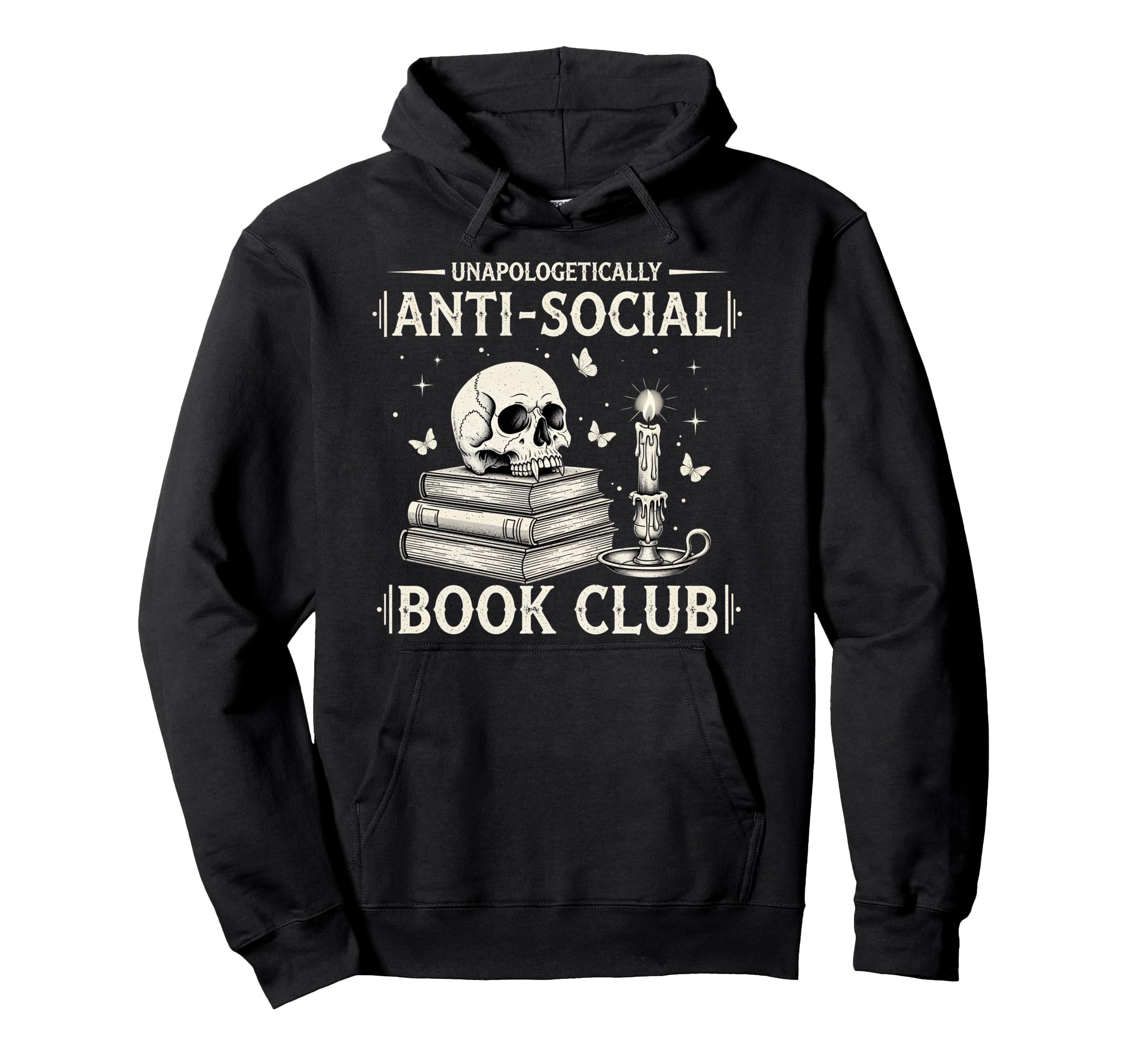 Unapologetically Anti Social Book Hoodie - Custom Art Print for Adults - T-Shirt, Sweatshirt, Hoodie