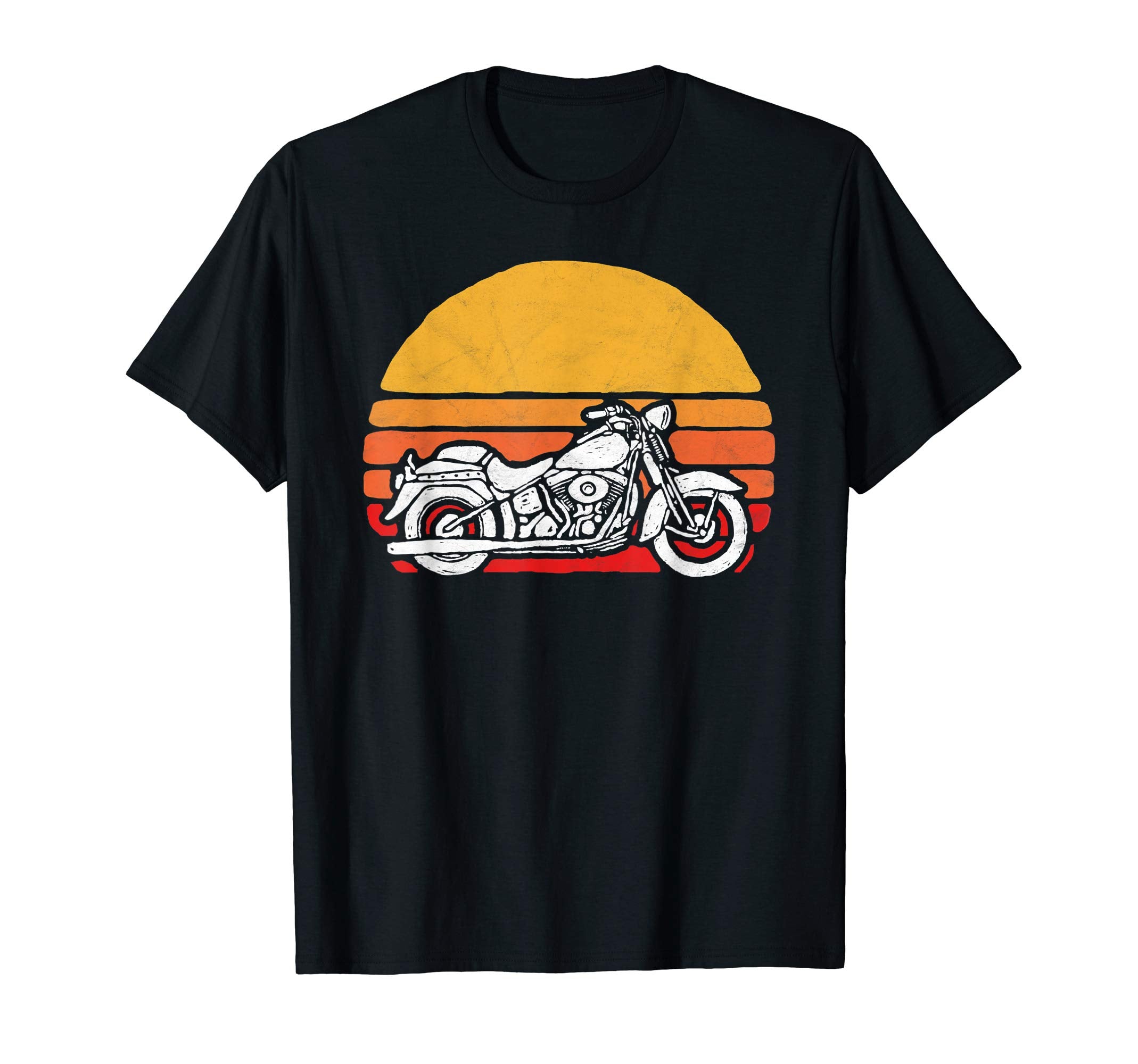 Motorcycle Eighties Sun Minimalist T-Shirt - Casual Everyday Wear Unisex - T-Shirt, Sweatshirt, Hoodie