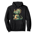 Meditation Triceratops Yoga Pose Hoodie - Aesthetic Graphic Unisex - T-Shirt, Sweatshirt, Hoodie