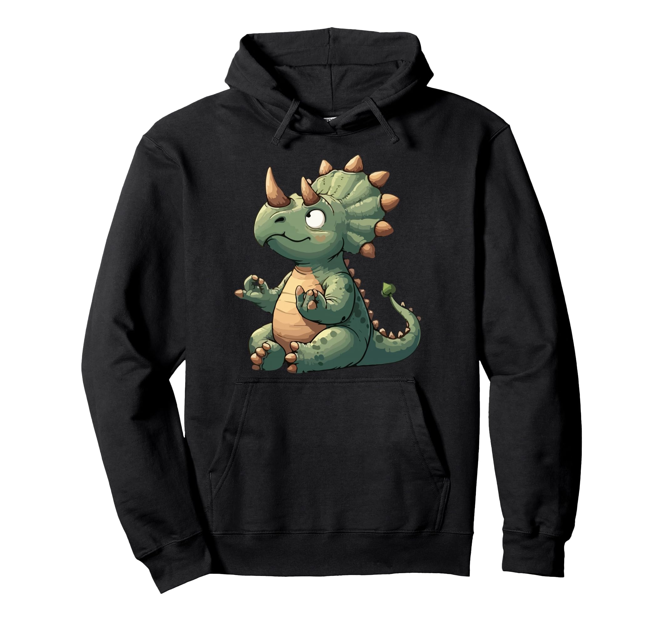 Meditation Triceratops Yoga Pose Hoodie - Aesthetic Graphic Unisex - T-Shirt, Sweatshirt, Hoodie
