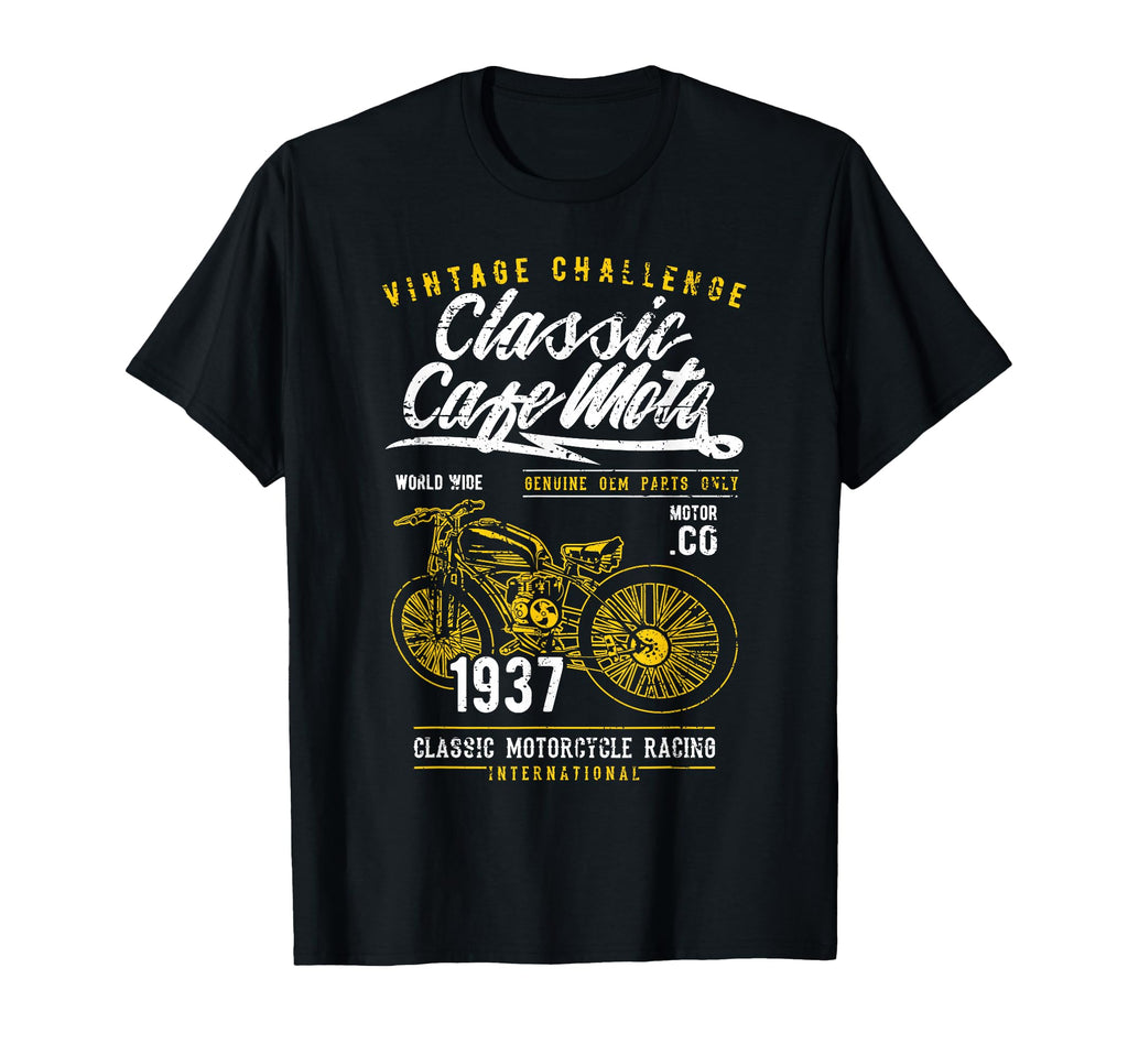 Cafe Racer Motorcycle Distressed T-Shirt - Aesthetic Graphic Men Women - T-Shirt, Sweatshirt, Hoodie