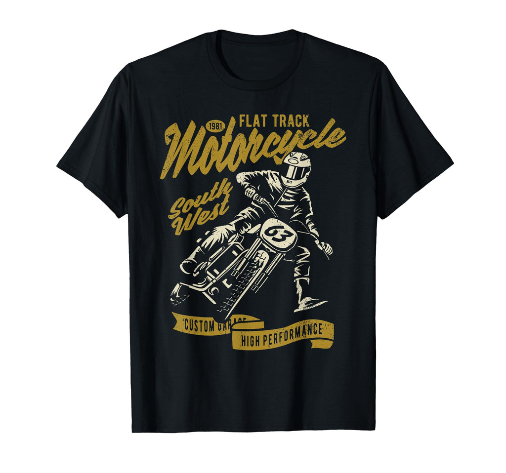 Flat Track Motorcycle Race T-Shirt - Unique Graphic Men Women - T-Shirt, Sweatshirt, Hoodie