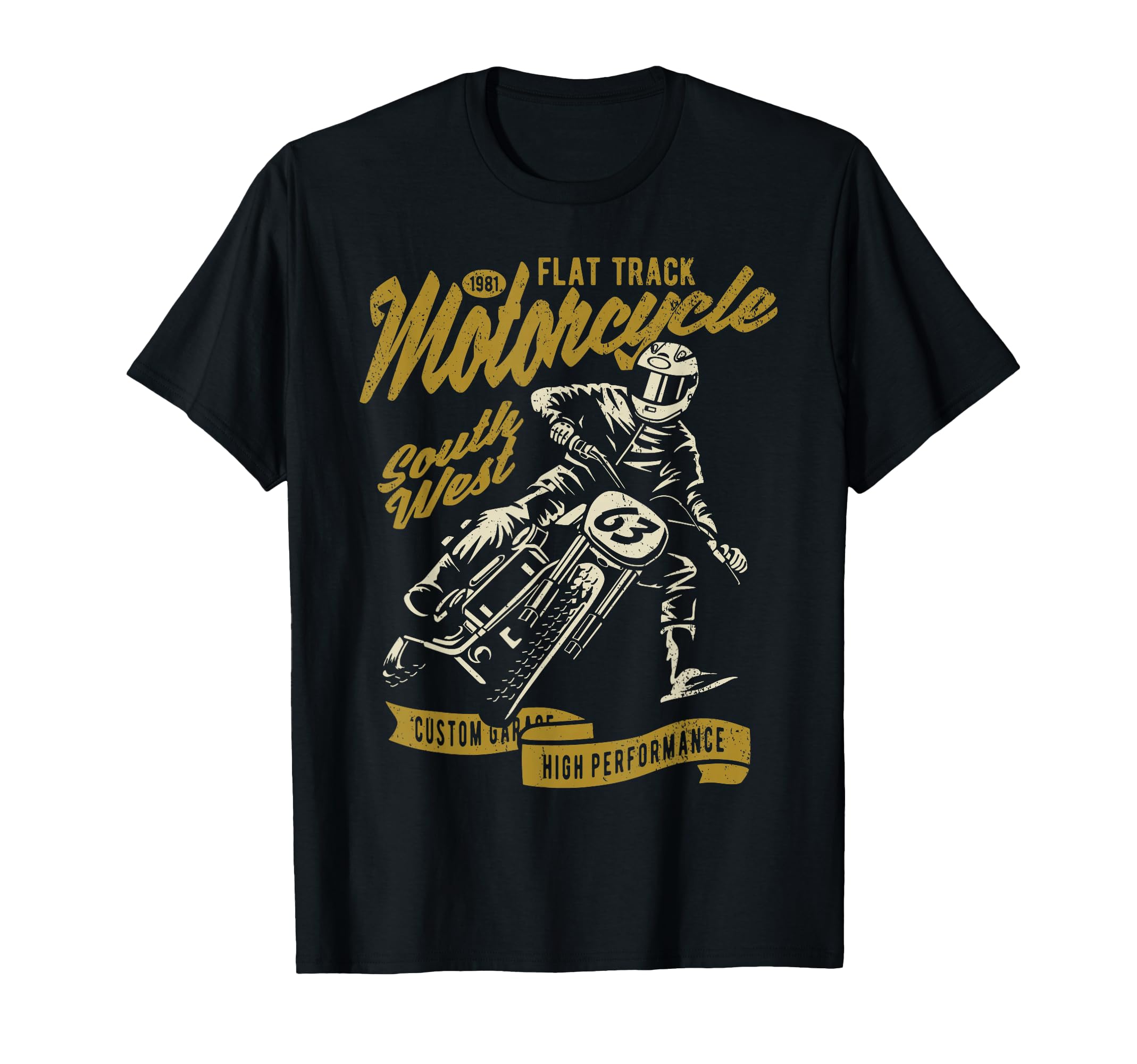 Flat Track Motorcycle Race T-Shirt - Unique Graphic Men Women - T-Shirt, Sweatshirt, Hoodie