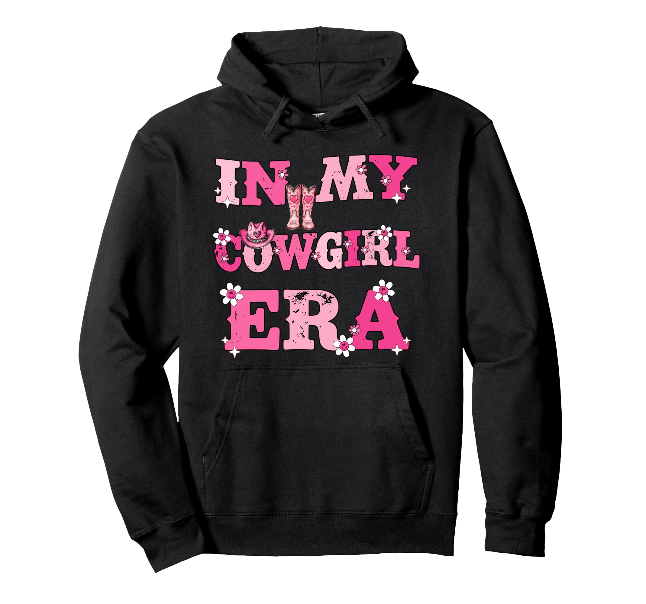 My Cowgirl Era Groovy Western Rodeo Hoodie - Minimalist Print Unisex - T-Shirt, Sweatshirt, Hoodie