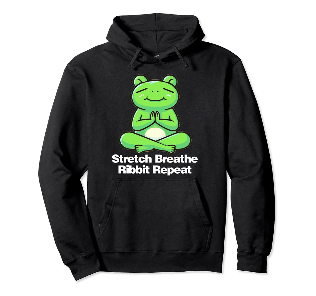 Stretch Breathe Ribbit Repeat Hoodie - Trendy Graphic Men Women - T-Shirt, Sweatshirt, Hoodie