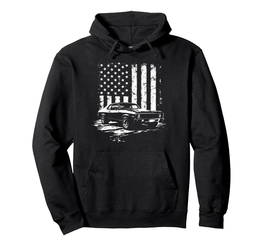 Old School 1972 72 Nova Ss Hoodie - Casual Everyday Wear for Adults - T-Shirt, Sweatshirt, Hoodie