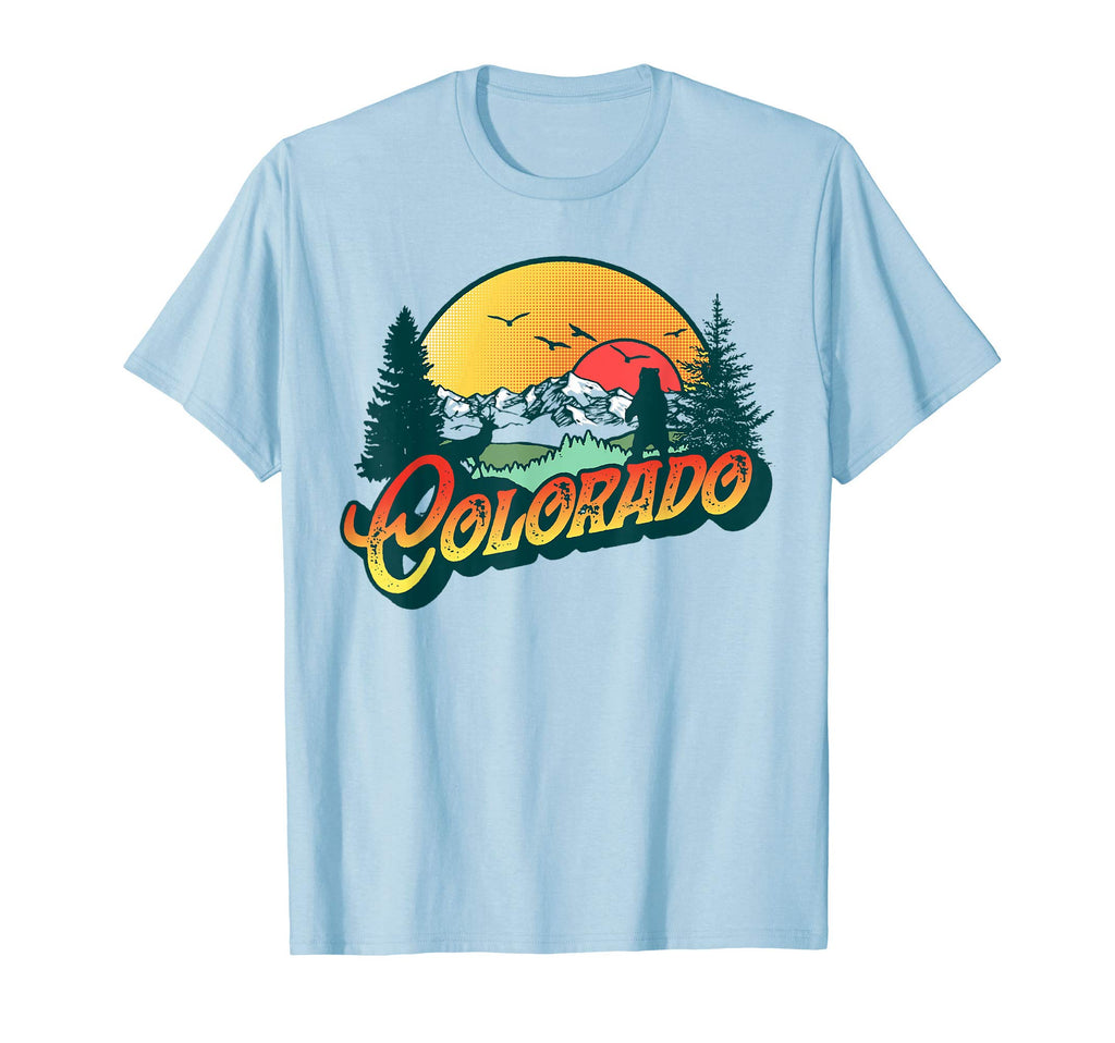 Colorado Seventies Mountains T-Shirt - Custom Art Print Unisex - T-Shirt, Sweatshirt, Hoodie