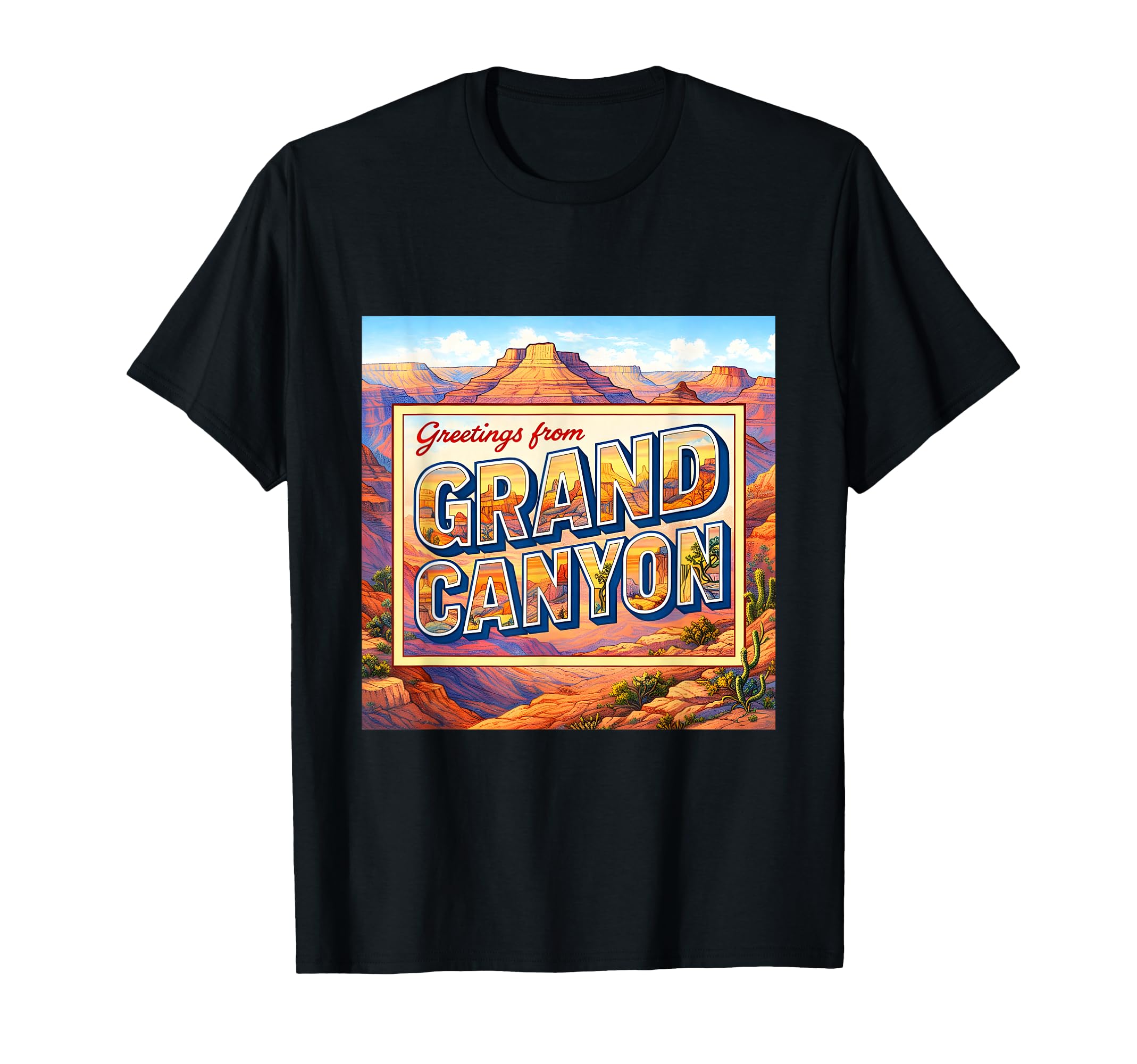 Grand Canyon Travel Postcard T-Shirt - Casual Everyday Wear Unisex - T-Shirt, Sweatshirt, Hoodie