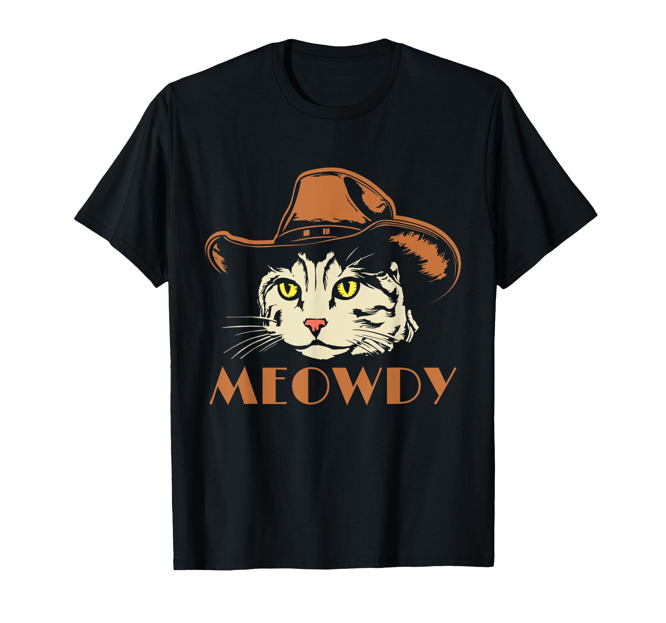 Meowdy Funny Country Music Cat Cowboy T-Shirt - Custom Art Print Men Women - T-Shirt, Sweatshirt, Hoodie