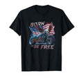 Born To Be Free Eagle Flag Motorcycle T-Shirt - Novelty Apparel Unisex - T-Shirt, Sweatshirt, Hoodie