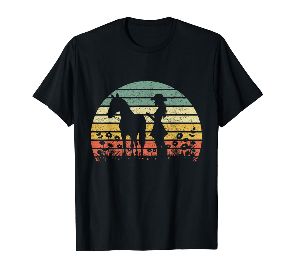 Cowgirl Horseback Flowers Western T-Shirt - Aesthetic Graphic for Adults - T-Shirt, Sweatshirt, Hoodie