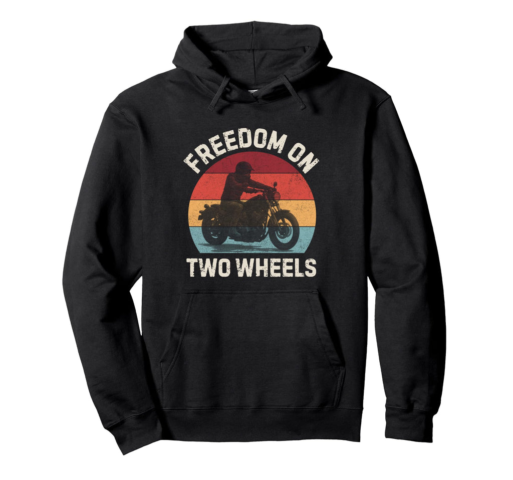 Sunset Colors Freedom Two Wheels Hoodie - Fun Novelty Design Men Women - T-Shirt, Sweatshirt, Hoodie
