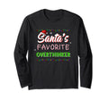 Santas Favorite Overthinker Santa Hat T-Shirt - Novelty Apparel for Adults - T-Shirt, Sweatshirt, Hoodie