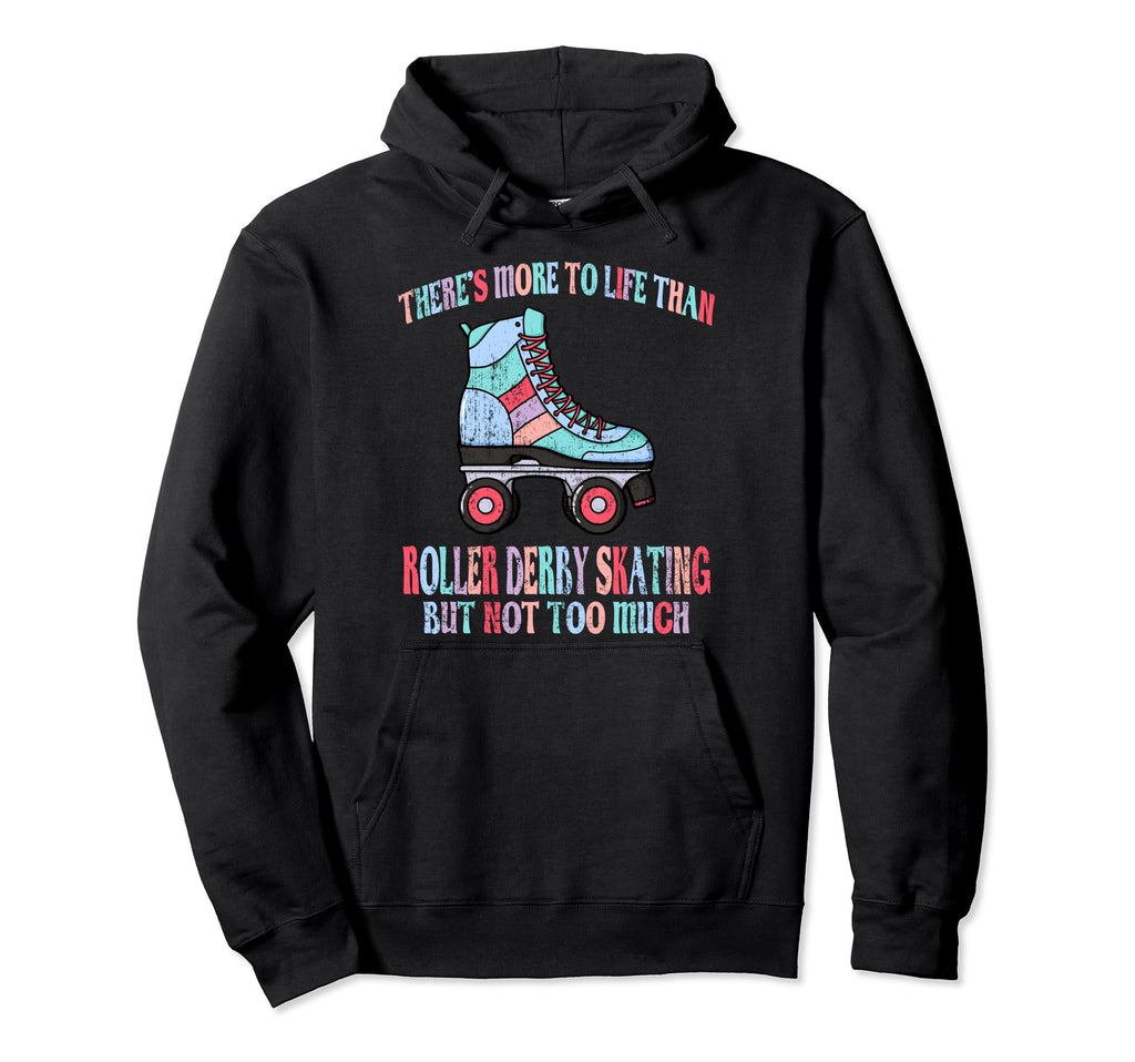 Roller Derby Skater Old School Skates Hoodie - Aesthetic Graphic for Adults - T-Shirt, Sweatshirt, Hoodie
