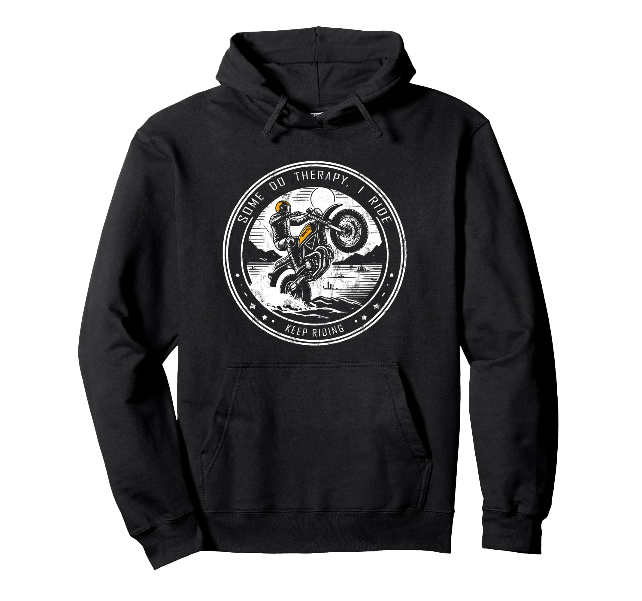 Riding Is My Therapy Motorcycle Adventure Hoodie - Graphic Print Unisex - T-Shirt, Sweatshirt, Hoodie