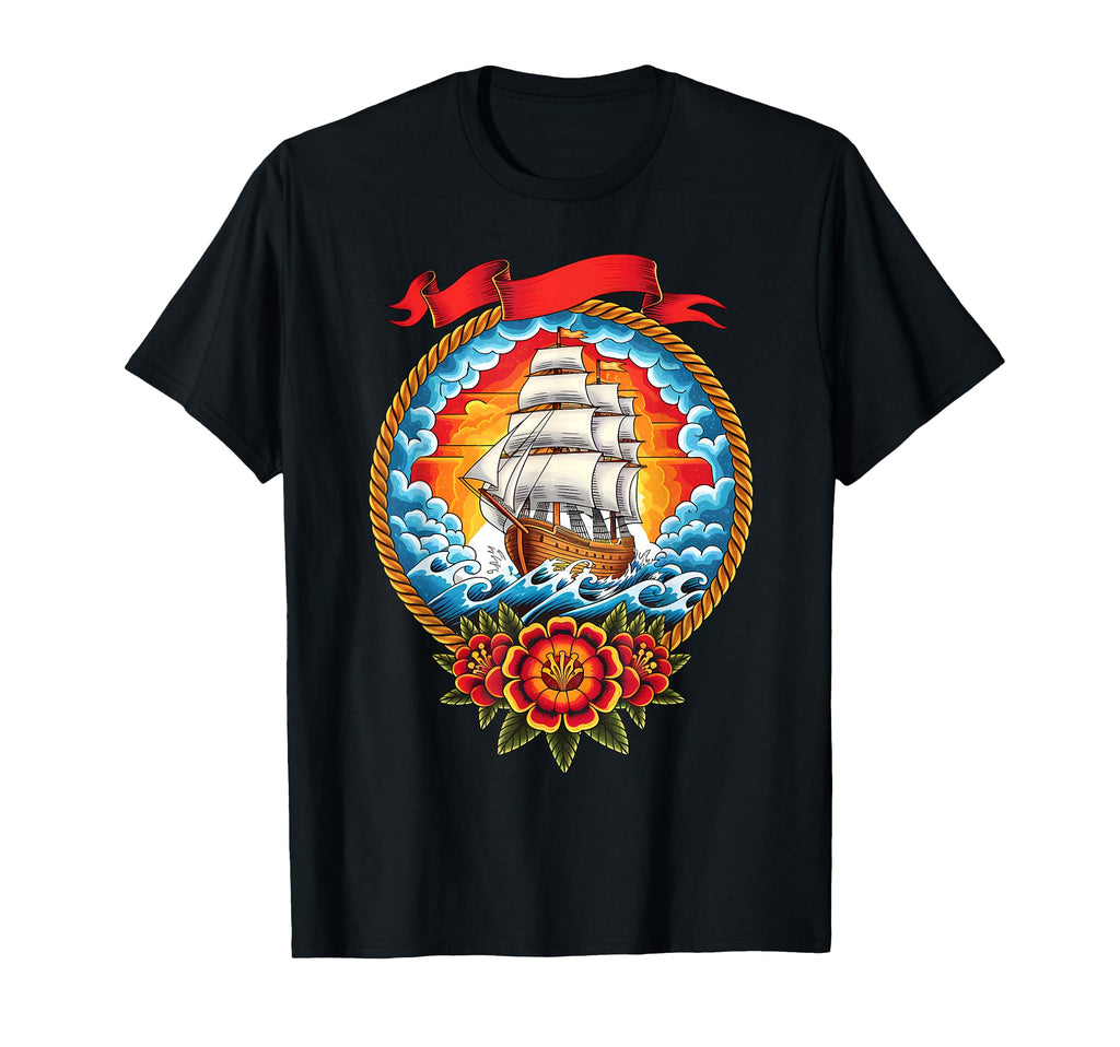 Old School American Traditional T-Shirt - Minimalist Print Men Women - T-Shirt, Sweatshirt, Hoodie