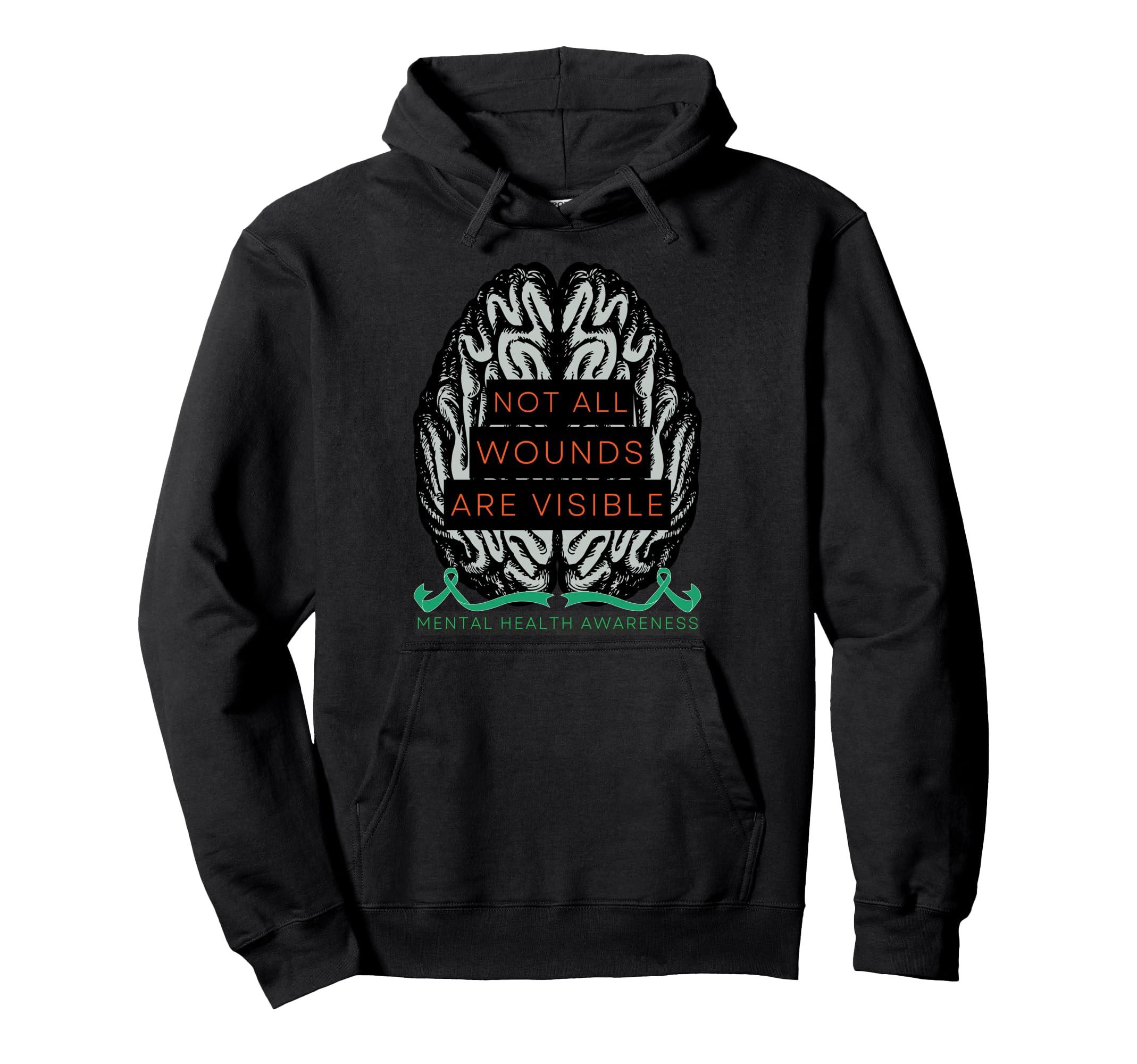 Not All Wounds Are Visible Promoting Hoodie - Trendy Graphic for Adults - T-Shirt, Sweatshirt, Hoodie