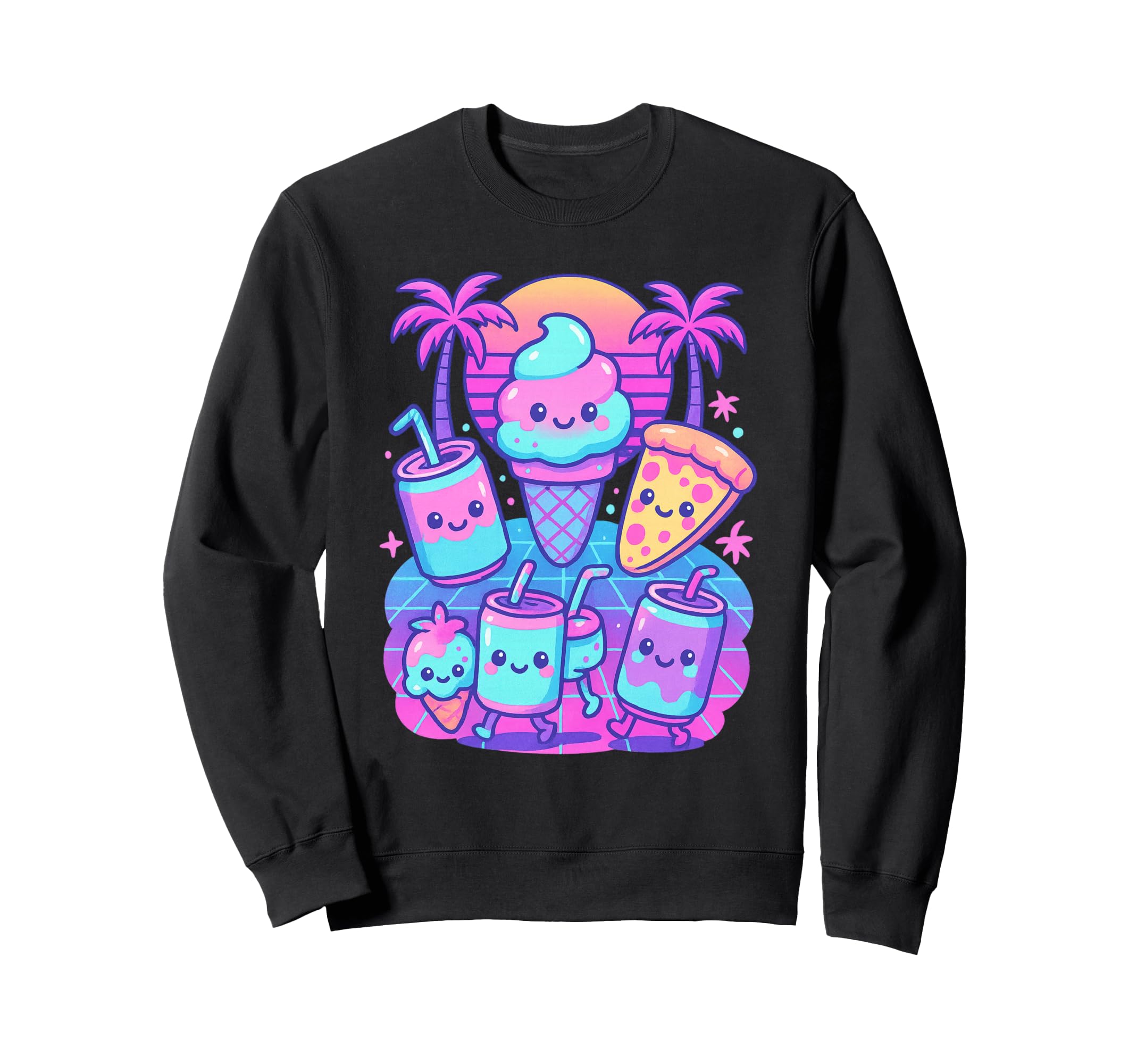 80S Synthwave Sweatshirt - Unique Graphic Men Women - T-Shirt, Sweatshirt, Hoodie