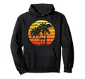 Palm Trees Sunset 70S Summer Vacation Hoodie - Custom Art Print Men Women - T-Shirt, Sweatshirt, Hoodie