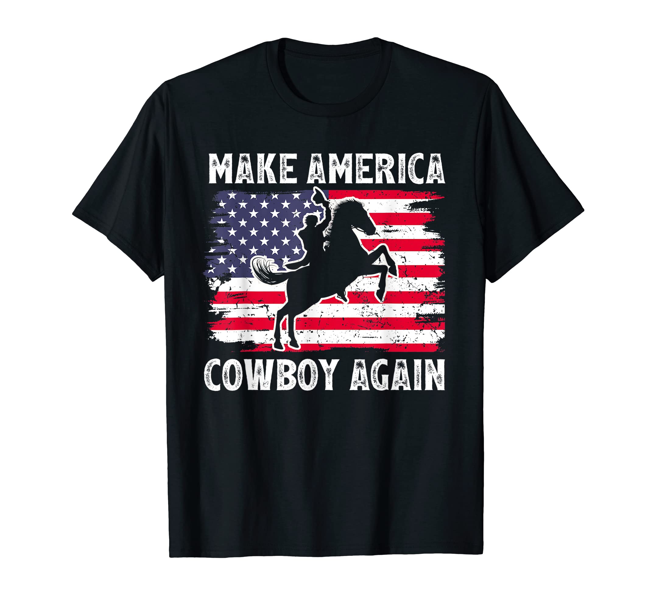 Makes America Cowboy Again Western T-Shirt - Minimalist Print Unisex - T-Shirt, Sweatshirt, Hoodie