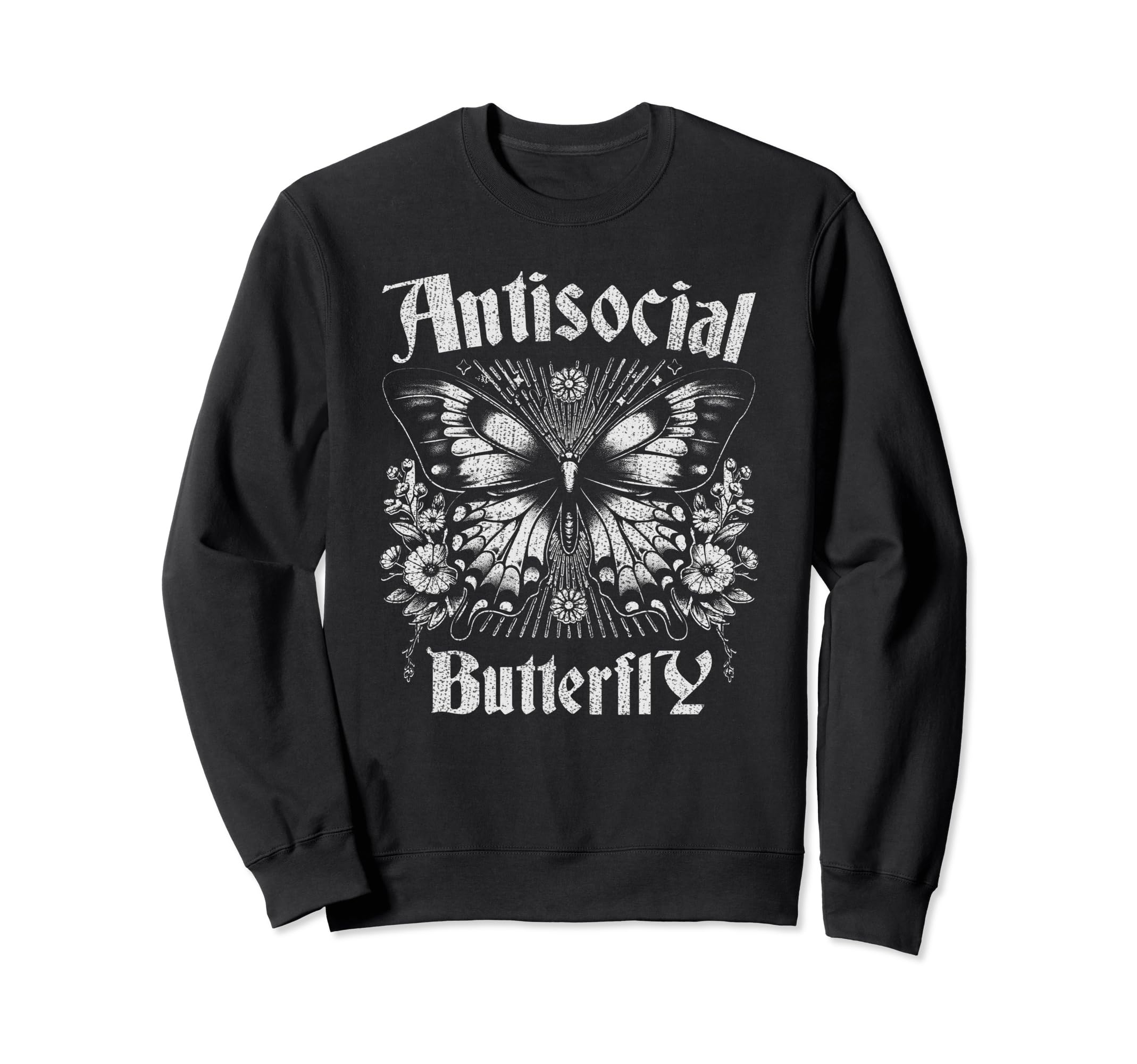 Sarcastic Antisocial Butterfly Sweatshirt - Custom Art Print Unisex - T-Shirt, Sweatshirt, Hoodie