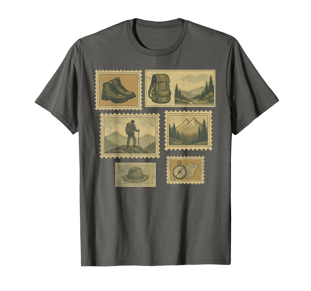 Hiking Adventure Postcard Travel T-Shirt - Novelty Apparel for Adults - T-Shirt, Sweatshirt, Hoodie