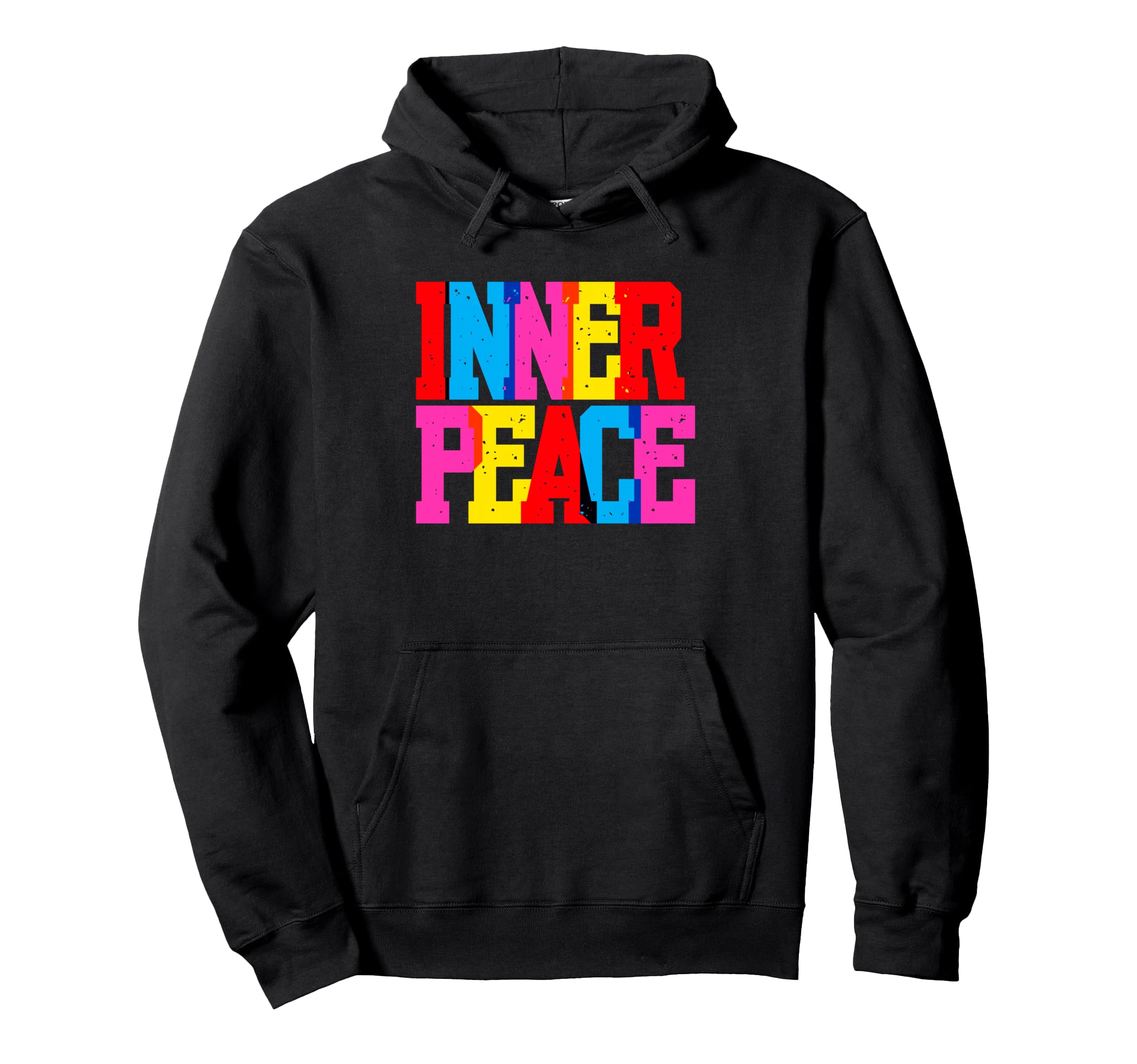 Inner Peace Colorful Typography Hoodie - Graphic Print for Adults - T-Shirt, Sweatshirt, Hoodie