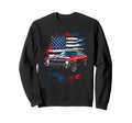 American Flag Patriotic Muscle Car 1969 Sweatshirt - Graphic Print Unisex - T-Shirt, Sweatshirt, Hoodie