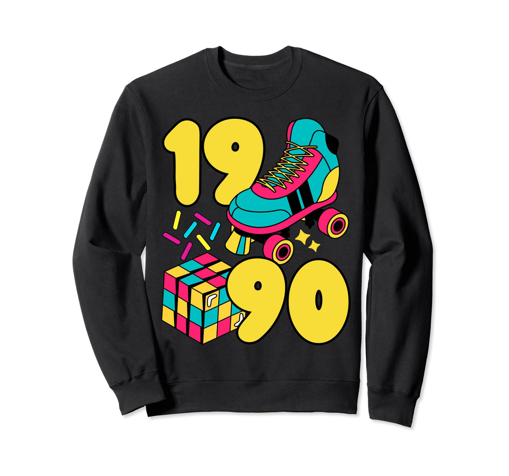 1990 Roller Rink 90S Night Nostalgia Sweatshirt - Streetwear Style Unisex - T-Shirt, Sweatshirt, Hoodie
