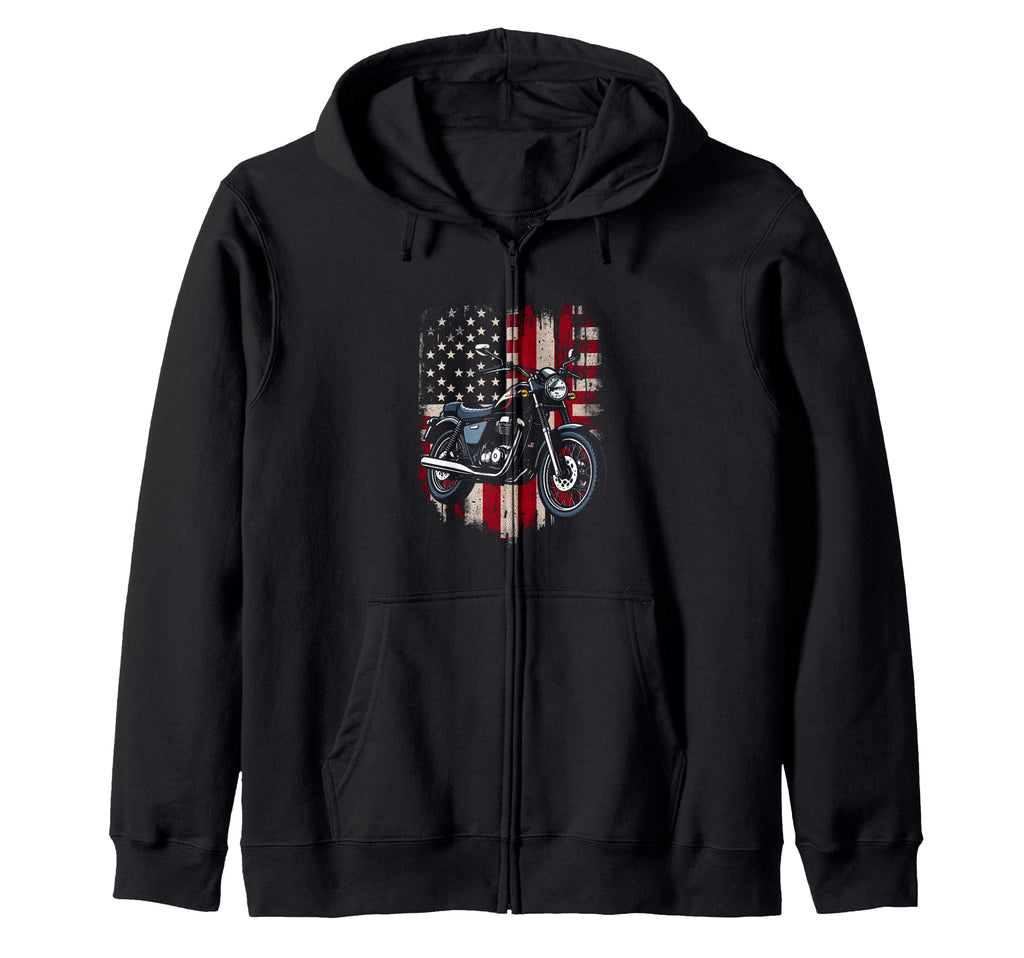 Motorcycle Patriotic Gift T-Shirt - Novelty Apparel Unisex - T-Shirt, Sweatshirt, Hoodie