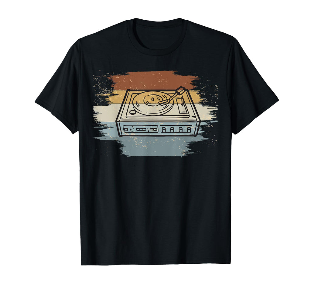 Record Player Djs Vinyl Record Music T-Shirt - Novelty Apparel Unisex - T-Shirt, Sweatshirt, Hoodie