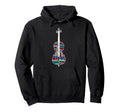 American Flag Motorcycle Patriotic Biker Hoodie - Aesthetic Graphic Unisex - T-Shirt, Sweatshirt, Hoodie