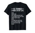 10 Things I Want My Life Cars More T-Shirt - Unique Graphic for Adults - T-Shirt, Sweatshirt, Hoodie