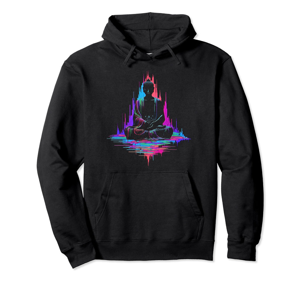 Vaporwave Buddha 80S Synthwave 12 Hoodie - Minimalist Print Unisex - T-Shirt, Sweatshirt, Hoodie