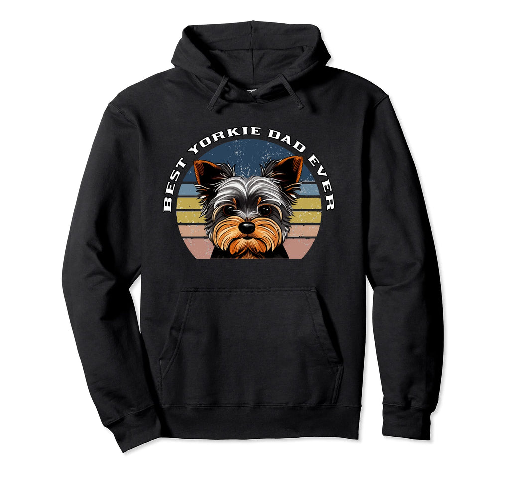Best Yorkie Dad Ever Yorkshire Hoodie - Minimalist Print for Adults - T-Shirt, Sweatshirt, Hoodie