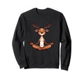 Meditation Deer Yoga Pose Sweatshirt - Fun Novelty Design for Adults - T-Shirt, Sweatshirt, Hoodie