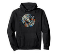 Polygon Art Vinyl Disc Record Player Hoodie - Custom Art Print for Adults - T-Shirt, Sweatshirt, Hoodie