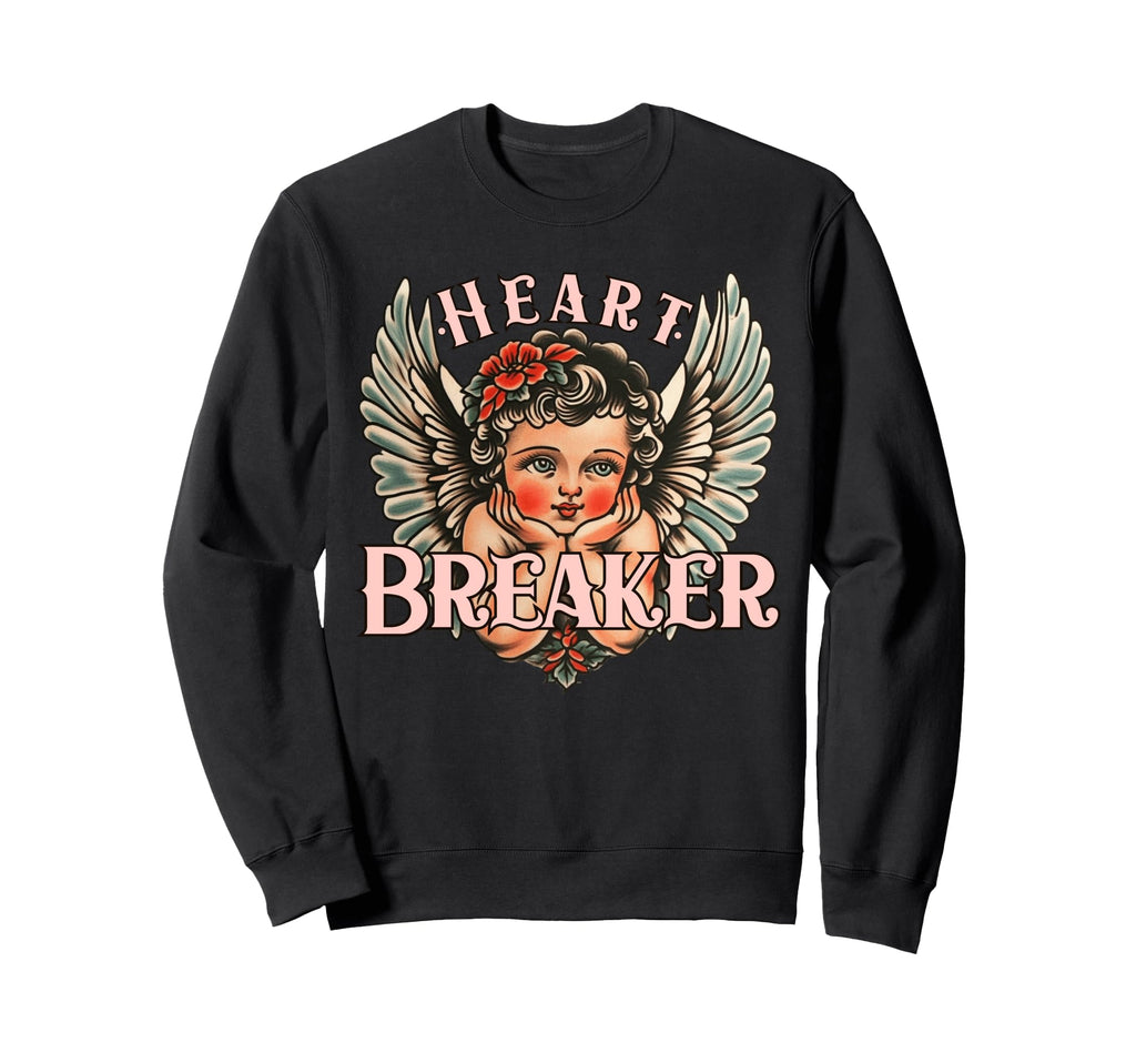 Valentines Heart Breaker Cupid Flash Sweatshirt - Minimalist Print Unisex - T-Shirt, Sweatshirt, Hoodie