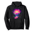 Vaporwave Solar System 80S Hoodie - Fun Novelty Design for Adults - T-Shirt, Sweatshirt, Hoodie