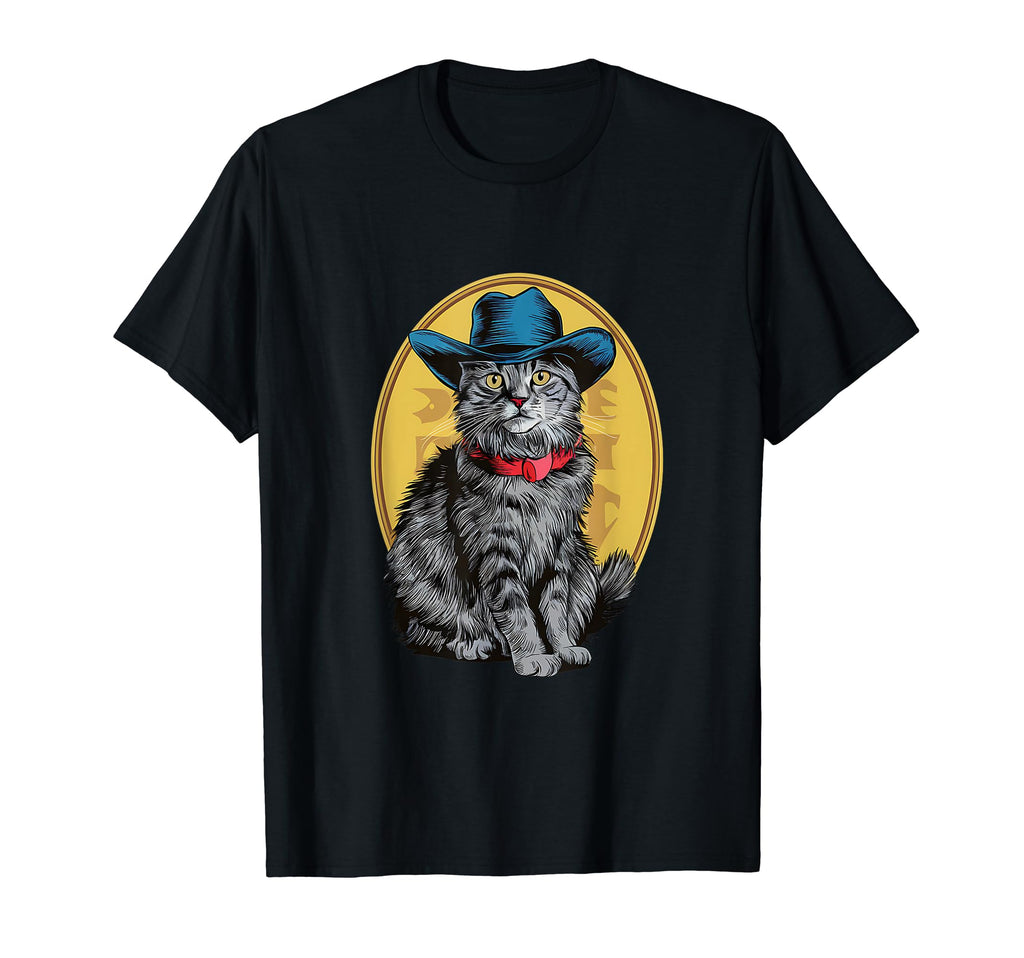 Cowboy Hat Pet Meowdy T-Shirt - Trendy Graphic Unisex - T-Shirt, Sweatshirt, Hoodie