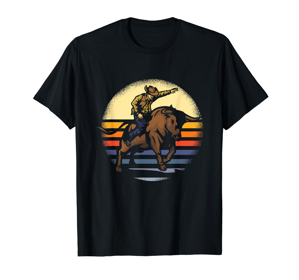 Bull Riding Rodeo Rider Cowboy Western T-Shirt - Custom Art Print Unisex - T-Shirt, Sweatshirt, Hoodie