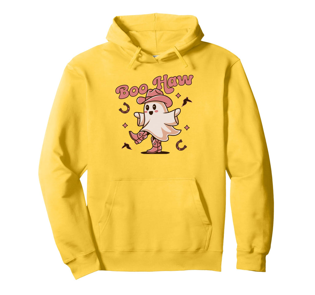 Boo Haw Cowboy Ghost Western Hoodie - Fun Novelty Design Men Women - T-Shirt, Sweatshirt, Hoodie