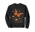 Monarch Butterfly Natural Sweatshirt - Casual Everyday Wear Men Women - T-Shirt, Sweatshirt, Hoodie