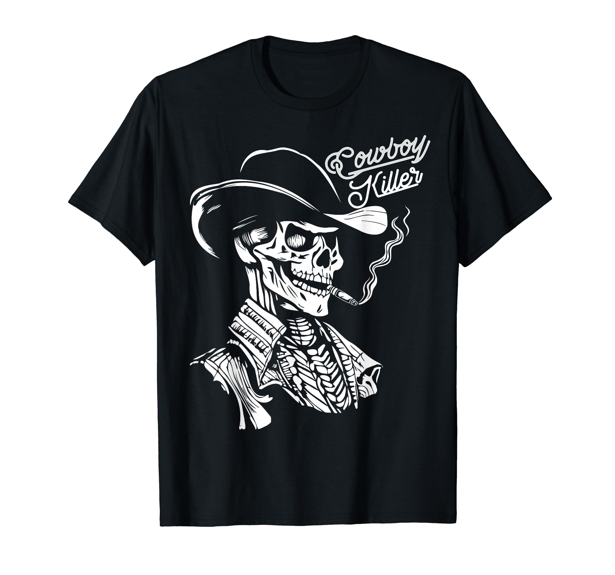 Cowboy Killer Skull Western T-Shirt - Novelty Apparel Men Women - T-Shirt, Sweatshirt, Hoodie