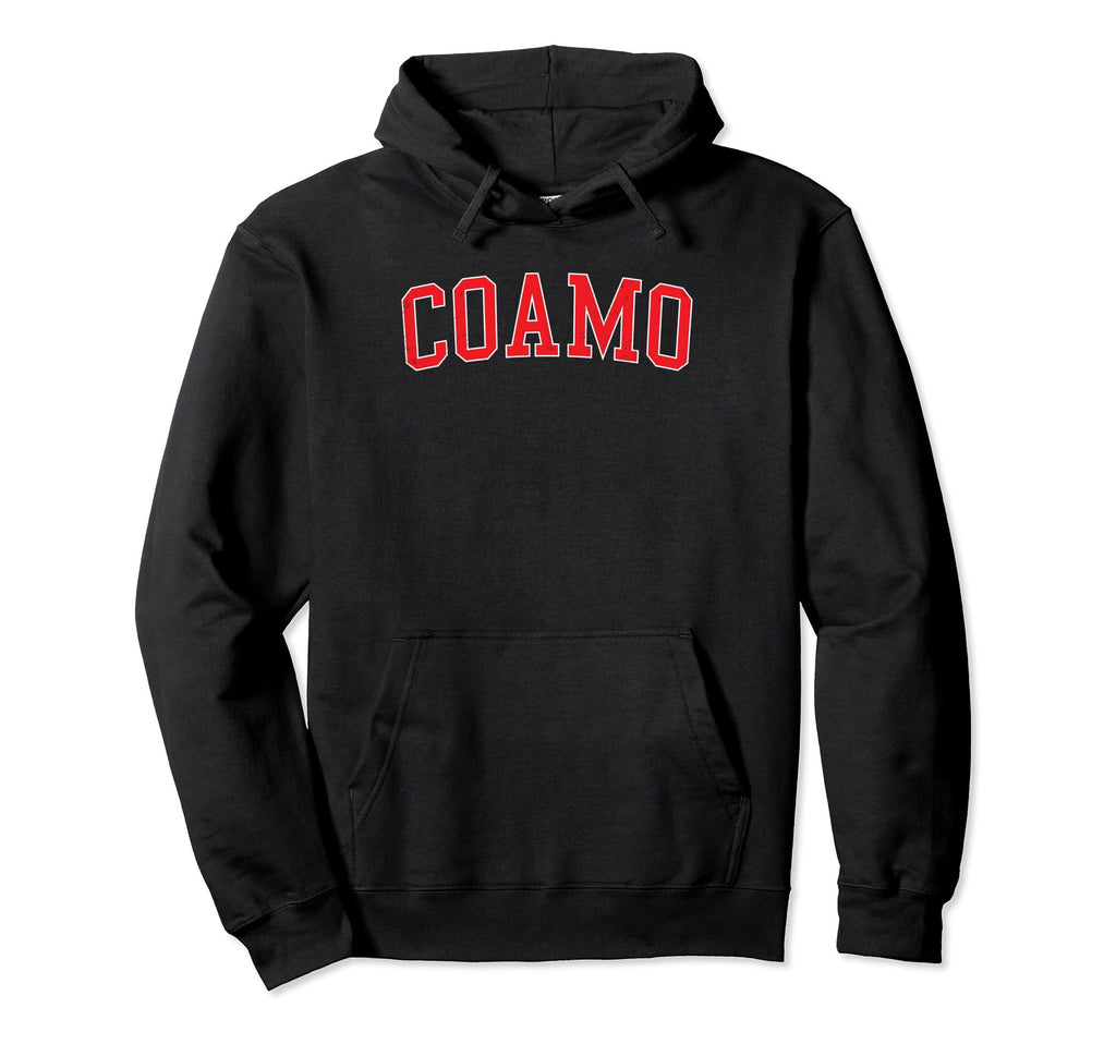 Coamo Pr Distressed Red Varsity Hoodie - Fun Novelty Design for Adults - T-Shirt, Sweatshirt, Hoodie
