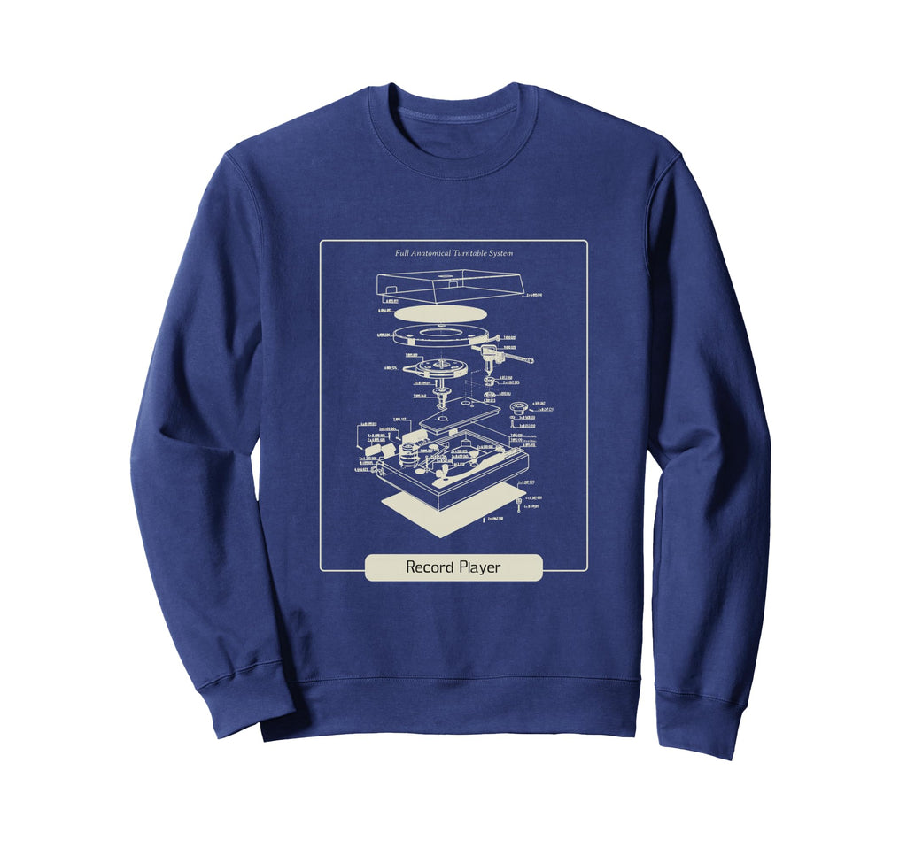 Turntable Record Player Vinyl Sweatshirt - Trendy Graphic for Adults - T-Shirt, Sweatshirt, Hoodie