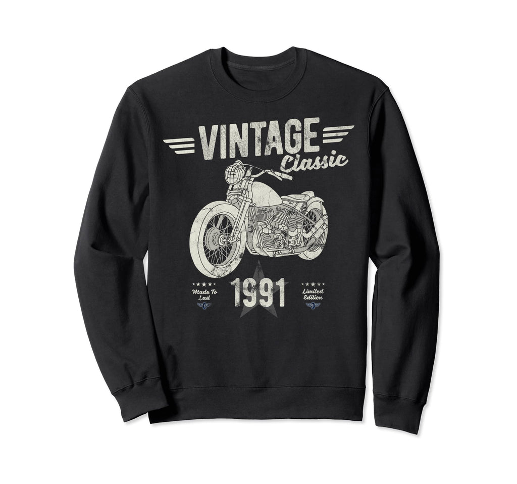 Born 1991 Birthday Motorbike Sweatshirt - Graphic Print Unisex - T-Shirt, Sweatshirt, Hoodie